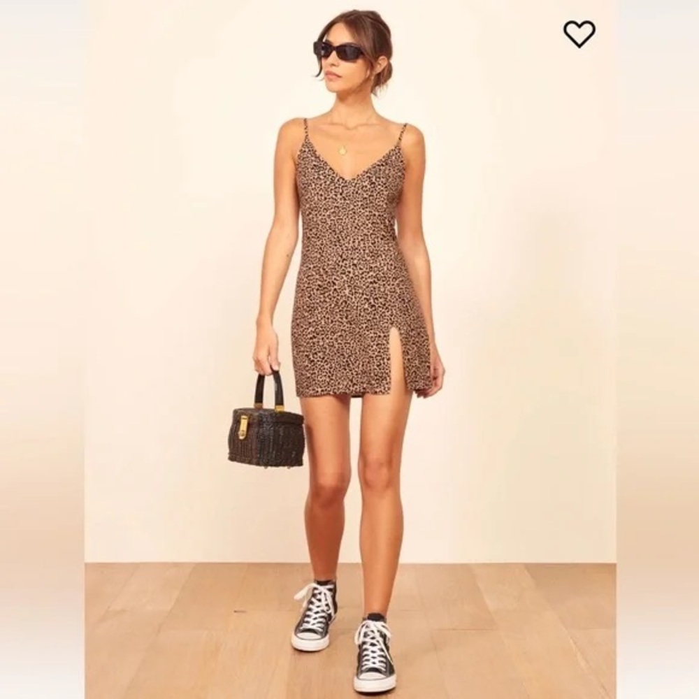 Reformation Marlowe Dress in Bengal Cheetah